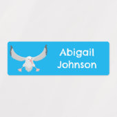 Schattigee albatros vogelvlucht cartoon gepersonal labels (Design 1)