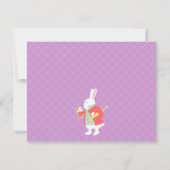 Schattigee Alice en Hatter Wonderland Tea Party Kaart (Achterkant)