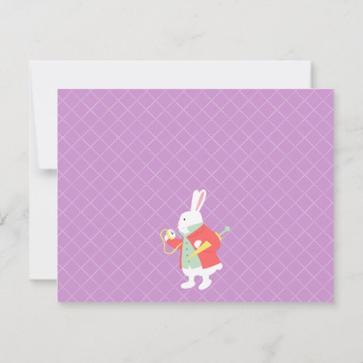 Schattigee Alice en Hatter Wonderland Tea Party Kaart (Achterkant)