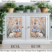 Schattigee Alice Geïnspireerd Mozaïek Portret EC1L Tissuepapier