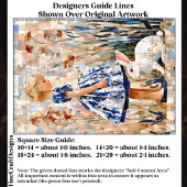 Schattigee Alice Geïnspireerd Mozaïek Portret EC1R Tissuepapier