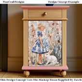 Schattigee Alice Geïnspireerd Mozaïek Portret EC1R Tissuepapier