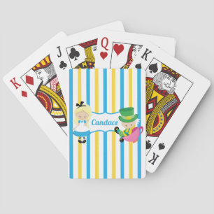 Schattigee Alice in Wonderland Gepersonaliseerde K Pokerkaarten