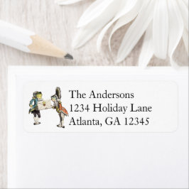 Schattigee Alice in Wonderland Retro Retro Adres Etiket