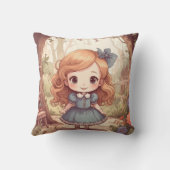 Schattigee Alice in Wonderland Whimsical Woodland  Kussen (Achterkant)