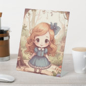 Schattigee Alice in Wonderland Whimsical Woodland  Reclamebord Met Voetstuk (Insitu)