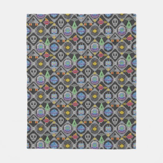 Schattigee alien fleece deken (Voorkant)