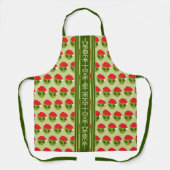 Schattigee Alien in Santa Hat Motif Jouw tekst in  Schort (Voorkant)