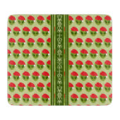 Schattigee Alien in Santa Hat Motif Jouw tekst in Snijplank (Voorkant)