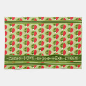 Schattigee Alien in Santa Hat Motif Jouw tekst in Theedoek (Horizontaal)