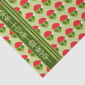 Schattigee Alien in Santa Hat Motif Jouw tekst in  Tissuepapier (Detail)