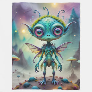 Schattigee Alien Pixie Fleece Deken