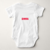 Schattigee Alligator 1e Verjaardag T Shirt, Creepe Romper (Achterkant)