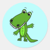 Schattigee Alligator Cartoon Stickers (Voorkant)