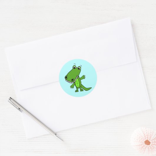 Schattigee Alligator Cartoon Stickers (Envelop)