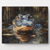Schattigee alligator in het schilderij Florida Eve Fotoplaat (Voorkant)