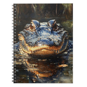Schattigee alligator in het schilderij Florida Eve Notitieboek