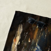 Schattigee alligator in het schilderij Florida Eve Strandlaken (In situ)