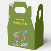 Schattigee Alligator Slaap Over Verjaardagsfeest Bedankdoosjes (Open)