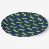 Schattigee Alligators Patroon Verjaardag Papieren Bordje (Gekanteld)