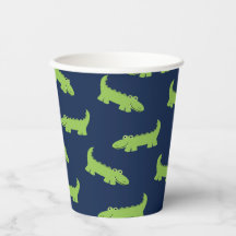 Schattigee Alligators Patroon Verjaardagspapier Cu