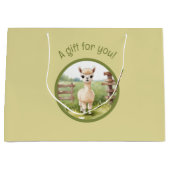 Schattigee Alpaca geschenktas Groot Cadeauzakje (Voorkant)