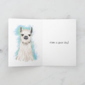 Schattigee Alpaca Happy Birthday Kaart (Binnen)