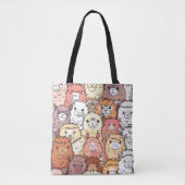 Schattigee Alpaca & Llama Canvas tas – Schattig Ka (Voorkant)