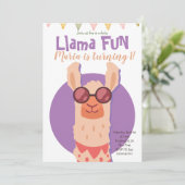 Schattigee Alpaca Llama Fun Kids Verjaardag Kaart (Staand voorkant)