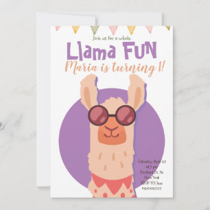 Schattigee Alpaca Llama Fun Kids Verjaardag Kaart