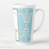 Schattigee alpaca met feestelijk pet latte mok (Rechts)