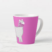 Schattigee Alpaca met glitter hart Latte Mok (Rechterhoek)