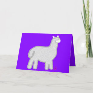 Schattigee Alpaca met speelgoed-bal Feestdagen Kaart