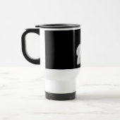 Schattigee Alpaca met sprankelende roze vlinder Reisbeker (Links)