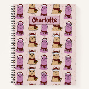Schattigee alpaca naadloze patroon gepersonaliseer notitieboek