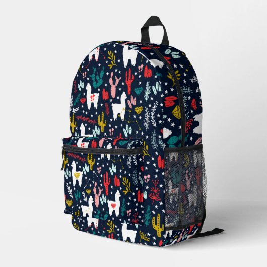 Schattigee Alpaca rugzak (Achterkant Hoek Rechts)