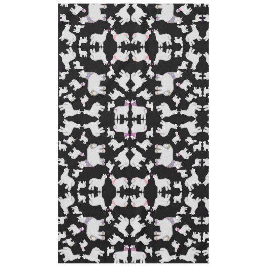 Schattigee Alpaca's met glitter bubbels bloemen pl Tafelkleed (Voorkant)