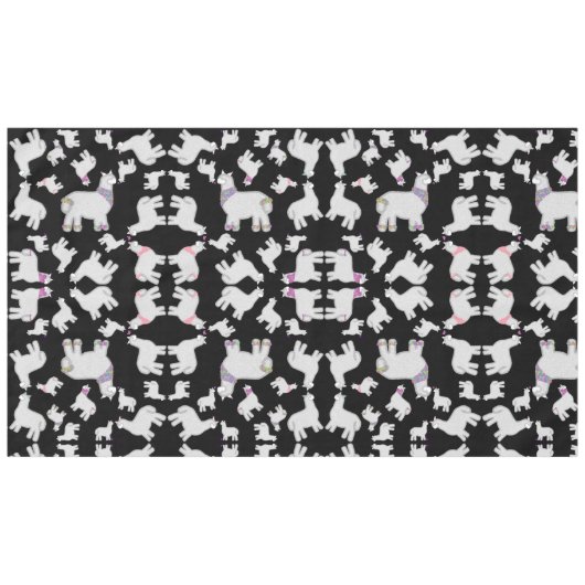 Schattigee Alpaca's met glitter bubbels bloemen pl Tafelkleed (Voorkant (Horizontaal))