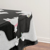 Schattigee Alpaca's met glitter bubbels bloemen pl Tafelkleed (Voorbeeld)