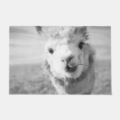 Schattigee Alpaka bw 1 #animal #natuur Deurmat (Voorkant)
