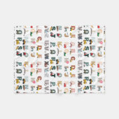 Schattigee Alphabet ABC Trucks, Transportvoertuige Fleece Deken (Voorkant (Horizontaal))