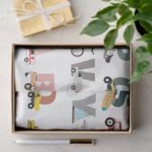 Schattigee Alphabet ABC Trucks, Transportvoertuige Tissuepapier (Geschenk)