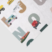 Schattigee Alphabet ABC Trucks, Transportvoertuige Tissuepapier (Detail)