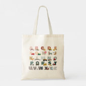 Schattigee Alphabet ABC Trucks, Transportvoertuige Tote Bag (Achterkant)