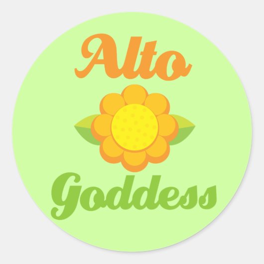 Schattigee Alto Goddess Muziek Sticker Gift (Voorkant)
