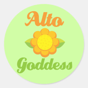Schattigee Alto Goddess Muziek Sticker Gift