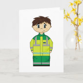 Schattigee Ambulance Man Kaart (Gele Bloem)