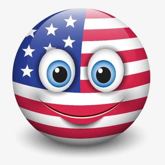 Schattigee Amerikaanse emoji Golfballen