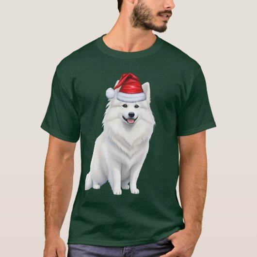Schattigee Amerikaanse Eskimo Hondenliefhebber Fun T-shirt (Voorkant)