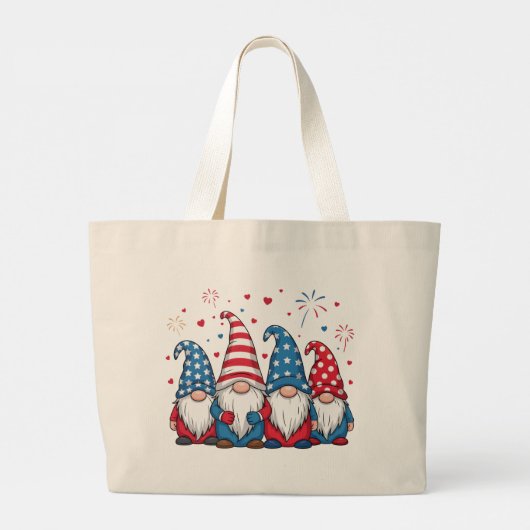 Schattigee Amerikaanse Gnomes Cartoon-68123 Grote Tote Bag (Achterkant)